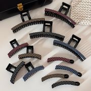 ドット柄バンスクリップ　ヘアアクセサリー　レディース　デザイン　韓国風　髪飾り