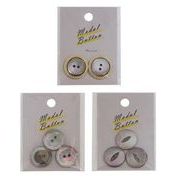 ミササ　2つ穴貝ボタン　黒蝶貝（20～23mm）【全3種類】