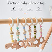 ins　大人気　赤ちゃん　歯がため　木製　シリコン　食品グレード　おもちゃ　歯固め　アニマル　BPAフリー
