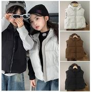 モコモコ キッズ フードベスト 2025秋冬 おしゃれ   3色   110-170cm