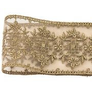 【2025年AW新作】メタリックチュールレース　1巻（260ｃｍ）　RO062424-048