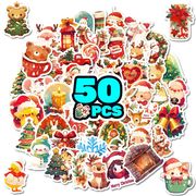 【50枚】クリスマスシール サンタと雪の夢デコレーション