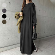 秋新作 ワンピース レディース ロングワンピース マキシワンピース 大きいサイズ カジュアル 体型カバー