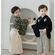 25秋冬新作 男の子 和風セットアップ 着物デザイン トップス＆パンツ 和柄 上下組