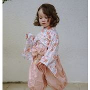 25秋冬新作 女の子 和風セットアップ 着物デザイン トップス＆パンツ 和柄 上下組