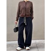 プレミアム品質　シルクカシミア クルーネックカーディガン