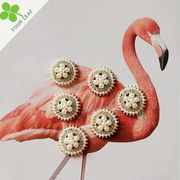 花 アクセサリーパーツ デコパーツ 貼り付けパーツ ペンダント 合金パーツ ハンドメイド DIY素材