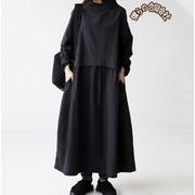 2023年秋新作　おしゃれ　ワンピース　レディース服　Aラインワンピース　ロングワンピース
