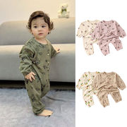 全5色[66-90cm] 北欧風デザイン ベビー用長袖ロンパース 秋新作 男女兼用 ジップアップカバーオール