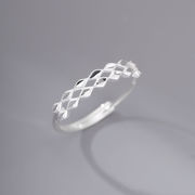 菱形シルバー指輪 ダイヤ リング シルバーアクセサリー アレルギー対応 おしゃれ 上品