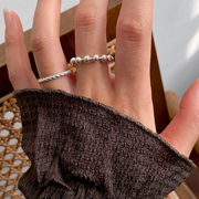 ひねりシルバー指輪 縄 ひも 紐 ねじれ リング シルバーアクセサリー アレルギー対応 調整可能 おしゃれ