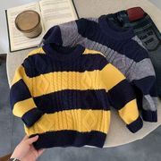 2025秋冬新作 韓国風 子供服 　キッズ　男の子　厚手　セーター　プルオーバー 　2色　 90cm-140cm DC