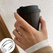 ダブルリング風シルバー指輪  丸玉 シルバーアクセサリー アレルギー対応 調整可能 おしゃれ 上品