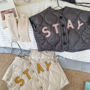 【2025秋冬新品】韓国風子供服  キッズ服  トップス 厚手 チョッキ  ベスト 80cm-130cm 2色