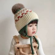「2025」子供用★帽子★ニット★キッズ★耳カバー★暖かい★5色