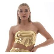 ヒップホップ ダンスウェア お目立ち度満点!メタリックチョッキ/ホットチョッキ セクシー PUチョッキ