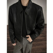 メンズファッション PU ジャケット 男女兼用 ストリート系 防寒アウター 秋冬 2025新作★全2色