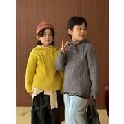 2025新作韓国子供服 ベビー服  キッズ男の子ニットトップス3色 100cm-160cm