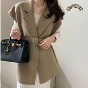 レディース服　トップス　ベスト　コート　きれいめ　シンプル　アウター　冬新作　ファッション　2色展開