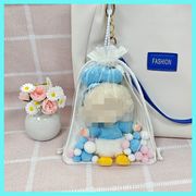 韓国雑貨 レディース小物  8-19CM  収納バッグ　クリアーポーチ　ミニ玩具バッグチャーム   マンホー