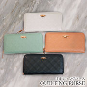 キルティング 財布 二つ折り 長財布 雑貨 小銭入れ カード収納 贈り物 ギフト
