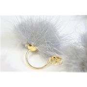 【高品質銅製品】ピアス金具/ミンクファー付きピアスキャッチ　基礎金具　秋冬アクセサリー