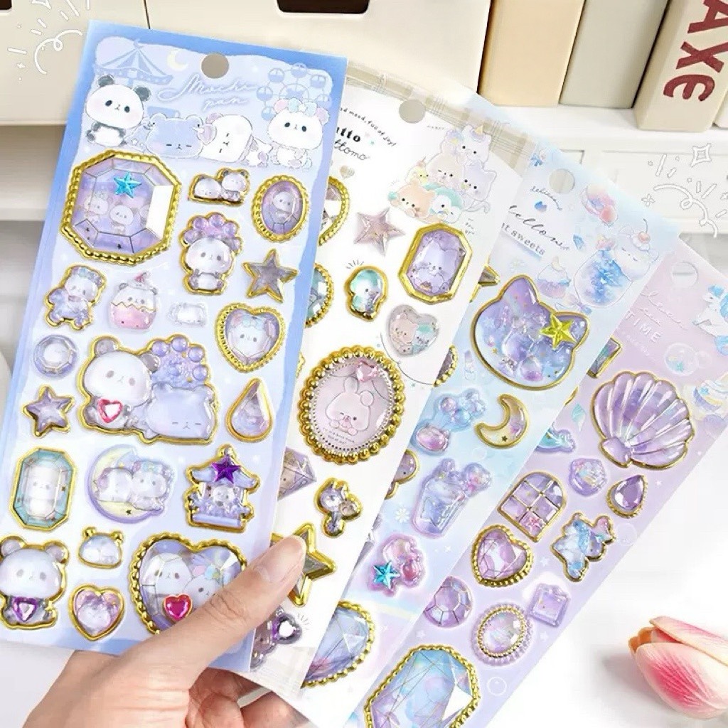 3Dステッカー 手作りDIY  子供おもちゃ 可愛いシール  立体ステッカー 粘着シールLF