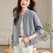 初回送料無料　カジュアルショートジャケットコート　レディースファッション人気トレンド