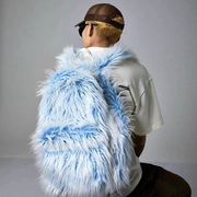 リュックサック ファー もこもこ 雪男 モンスター バイカラー 個性的 男女兼用 アウトドア 派手 バッグ