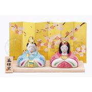 【ご紹介します！やきものの街、瀬戸市発祥！薬師窯のお雛様！】彩絵華小紋雛