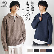 【ニット/セーター】7GGスキッパーポロニット/MinoriTY