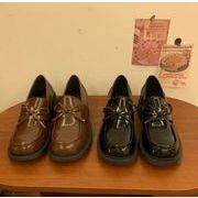 秋冬シューズ  パンプス ローファー フェイクレザー 厚底  お出かけ 靴