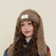 秋冬帽子  キャップ  防寒 帽子 ハット ニット帽 ビーニー 兎耳