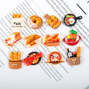 デコパーツ 樹脂 パン ピザ 洋食 ピアス ハンドメイド アクセサリーパーツ ミニチュア 食べ物 ピクニック