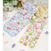 知育文具　手帳素材装飾　ぷくぷく立体泡シール　携帯装飾品　3Dエポキシステッカー