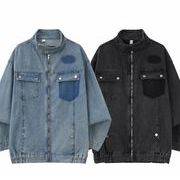 秋冬トップス メンズ ジャケットGジャン デニム 立ち襟 アメリカン風