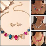 ネックレスイヤリングセット&ネックレスピアスセットE90091