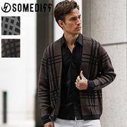 【カーディガン】チェック柄カーディガン/SOMEDIFF