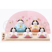 ★ひな祭りを飾る★ 縁起の良い雛人形【錦彩　花笑み飾り雛(平飾り)】