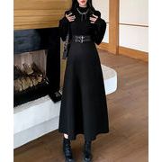 【日本倉庫即納】 ベルト飾りロングワンピースウエストマーク