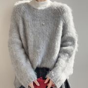 UQ0455トップス レディース セーター ニット カットソー 2色 長袖 韓国風  2025秋冬新作