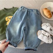 2025冬新作 子供服 ジーンズ 保温 防寒ズボン   キッズ服 ズボン  裏起毛 80-130cm