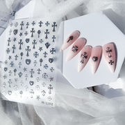 メタルパーツ風 クロスネイル 十字架 クロム クロスパーツ クロス ネイルステッカー ネイルシール