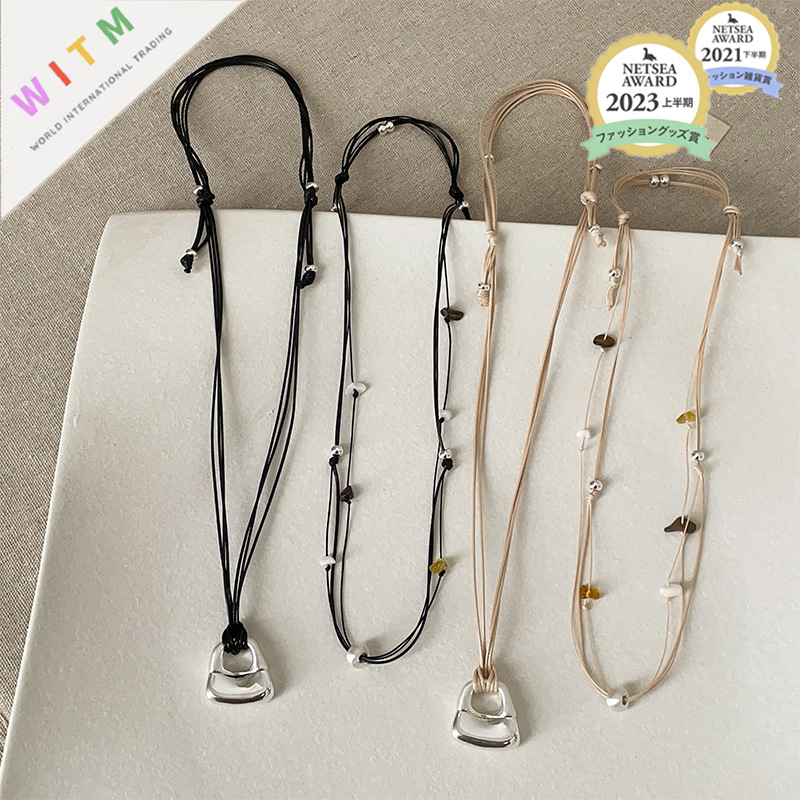 メタルバッグ ペンダント ネックレス ドローコード 首飾り アクセサリー レディース オシャレ