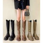 秋冬シューズ  ブーツ ロングブーツ  厚底 お出かけ