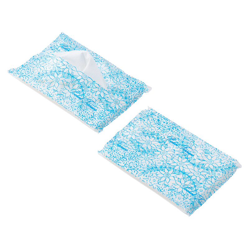 ポケットティッシュ8w花柄（1P）青