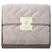 グランフランセヌーベル 吸湿発熱綿入りハイソフトタッチ敷パットピーチグレー