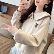 2026年新作  韓国風 春秋  ペタルカラー レディース  スウェット ゆったり  カジュアル