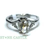 ☆一点物☆【リング】ハーキマーダイヤモンド (オイル入り) No.04