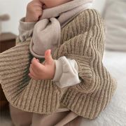 2026春秋子供服 シンプル 可愛い マント ケープ 韓国風 防寒 温かい コート ベビー服 キッズ服 [73~100cm]